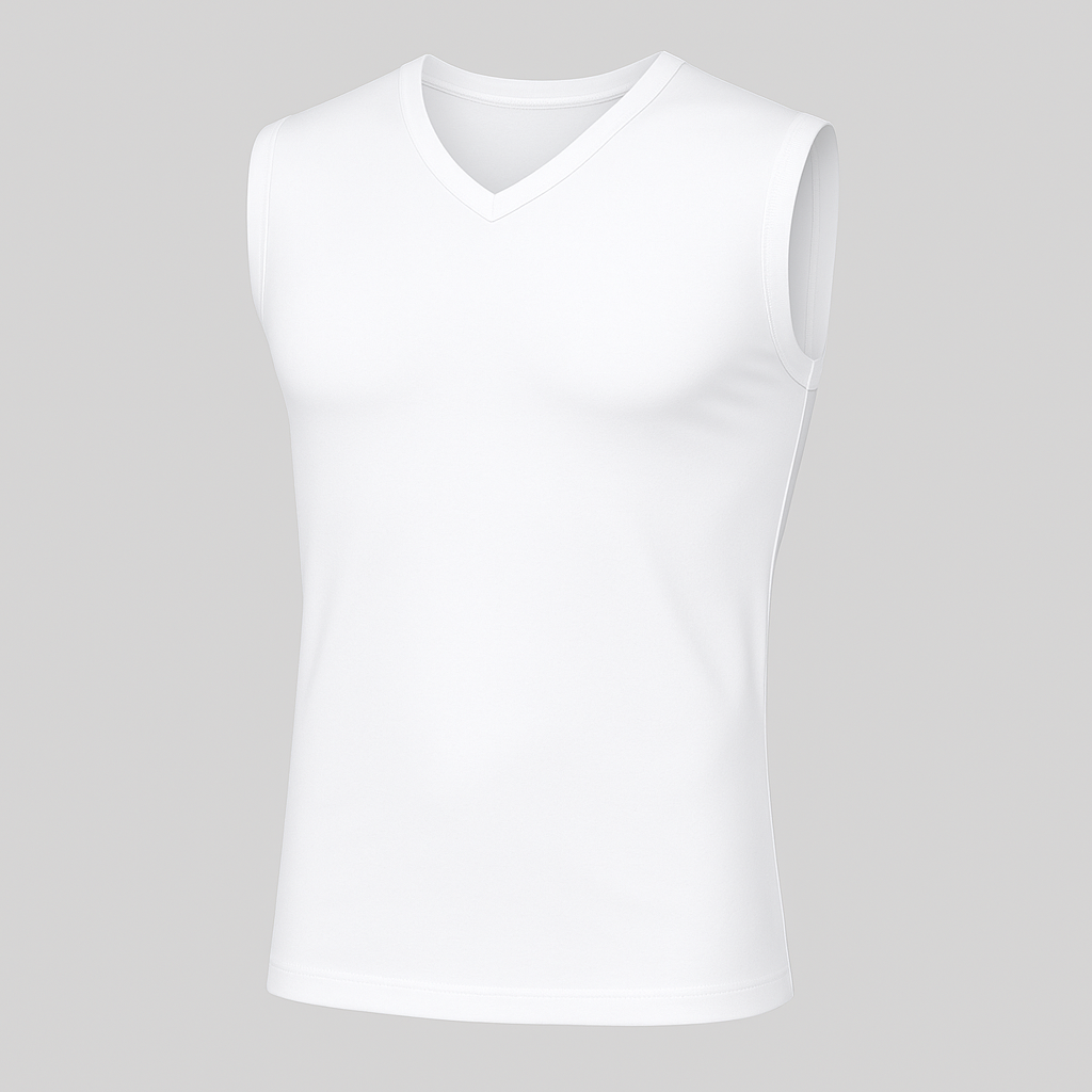 فانلة كت قطن استريتش رجالي رقبه (V)