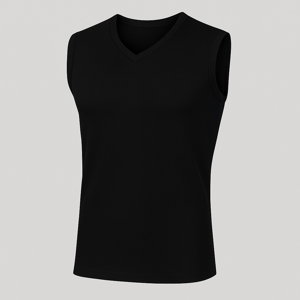 فانلة كت قطن استريتش رجالي رقبه (V)