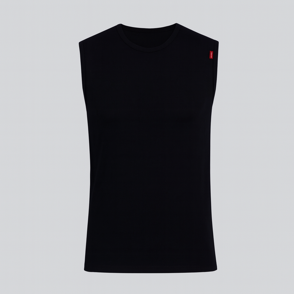 (O) فانلة كت قطن استريتش رجالي رقبه