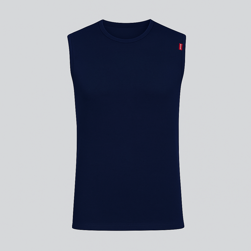 (O) فانلة كت قطن استريتش رجالي رقبه