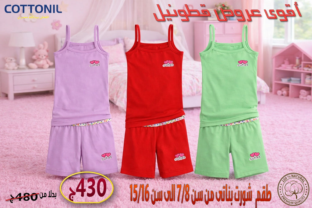 عرض 3 طقم بناتي شورت